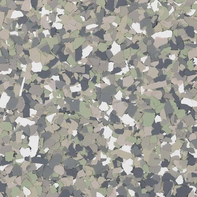 Elite Epoxy Thyme epoxy flake flooring sample