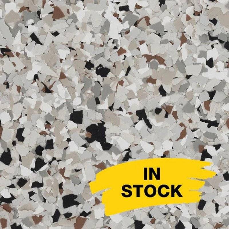 Elite Epoxy COYOTE epoxy flake flooring sample