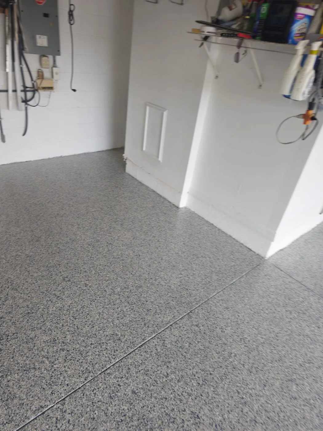 Garage Utility Shelf Floor Coating by Elite Epoxy Surfaces, Central Florida