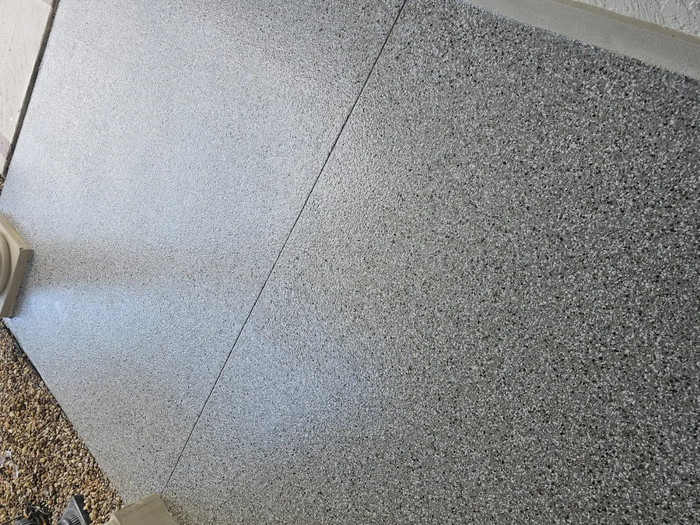 Terrazzo-Look Epoxy Flake Patio Coating by Elite Epoxy Surfaces, Central Florida