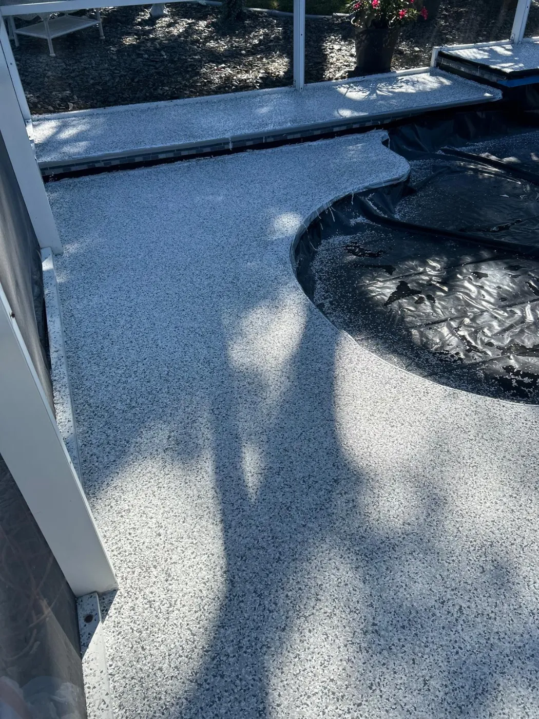 Overhead Pool Deck Coating by Elite Epoxy Surfaces, Central Florida