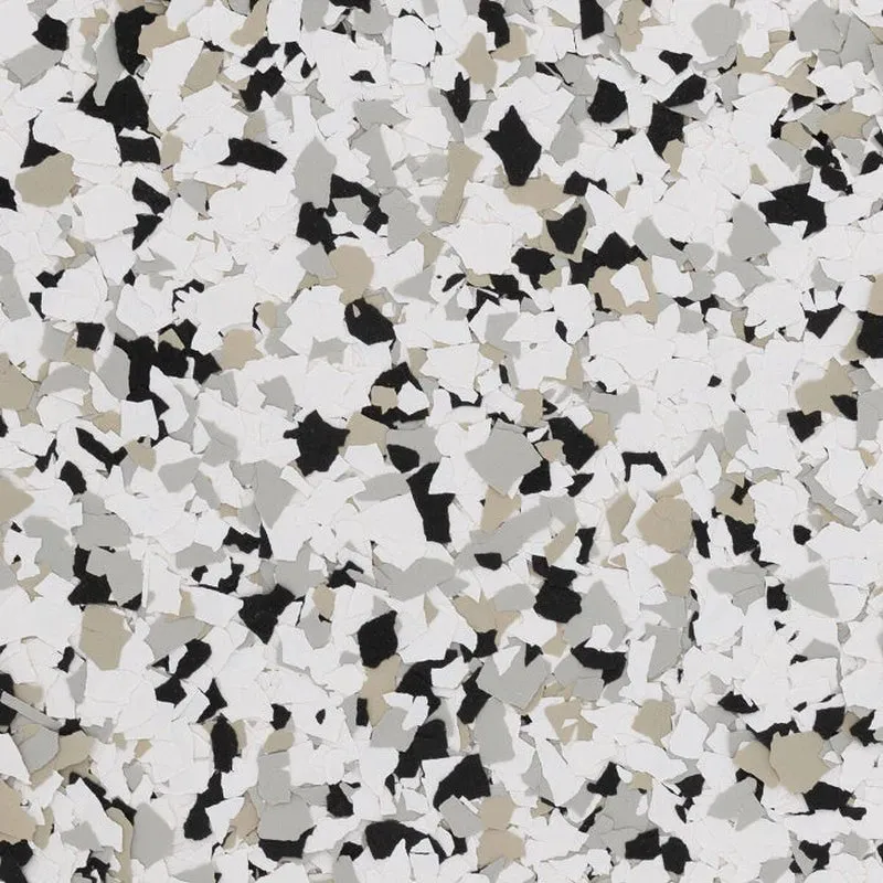 Elite Epoxy Quicksilver epoxy flake flooring sample